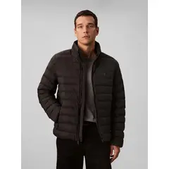 CALVIN KLEIN - Chaqueta puffer de peso medio con capucha y cierre de cremallera CK