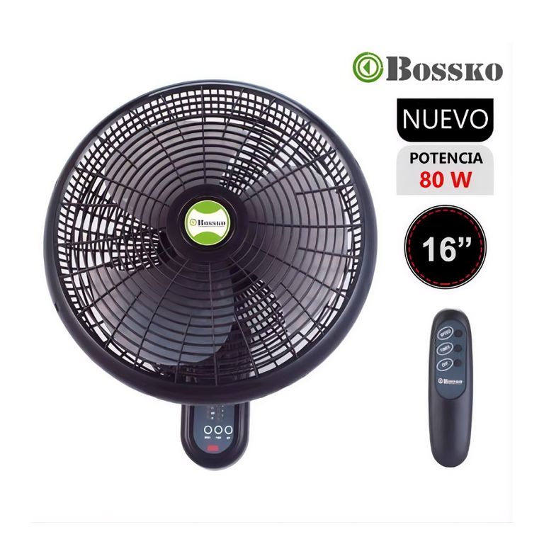 Ventilador de Pared BK-8210PD de 16 con Control Remoto