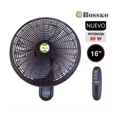 BOSSKO - Ventilador de Pared BK-8210PD de 16 con Control Remoto