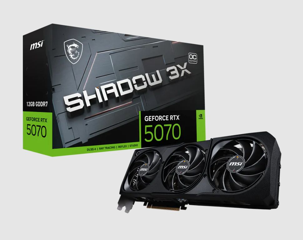 TARJETA DE VIDEO RTX 5070 SHADOW OC ( 912-V532-011 ) 12GB - GDDR7 - X2 FANES - DLSS4 - 192 BIT