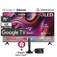 BLACKLINE - Televisor QLED 75 UHD 4K Smart TV BL75-T6000QD