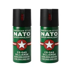 OEM - Pack 2 Gas Pimienta 60ml Estilo Americano Seguridad Portátil Alcance 3m