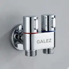 GALEZ - VALVULA DESVIADORA DOBLE ACERO INOXIDABLE CROMADO PARA BIDET