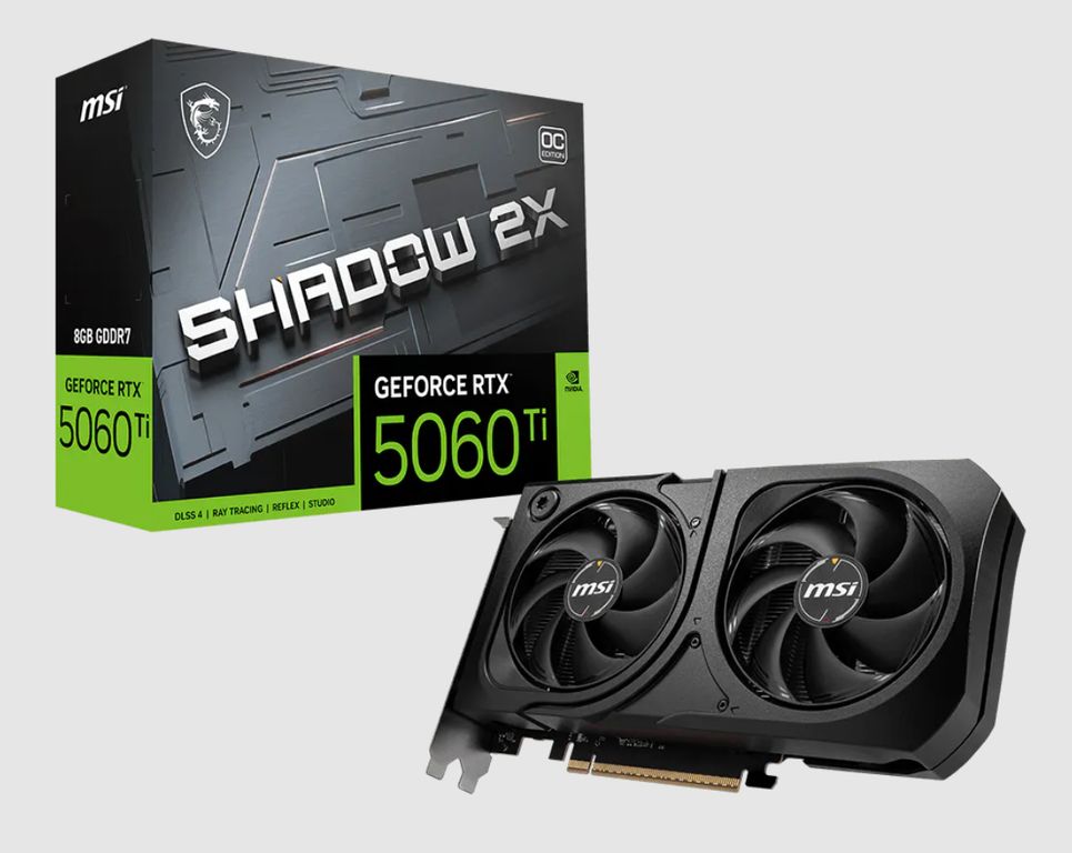 TARJETA DE VIDEO RTX 5060 TI SHADOW OC PLUS ( 912-V536-035 ) 8GB - GDDR7 - X2 FANES - DLSS4