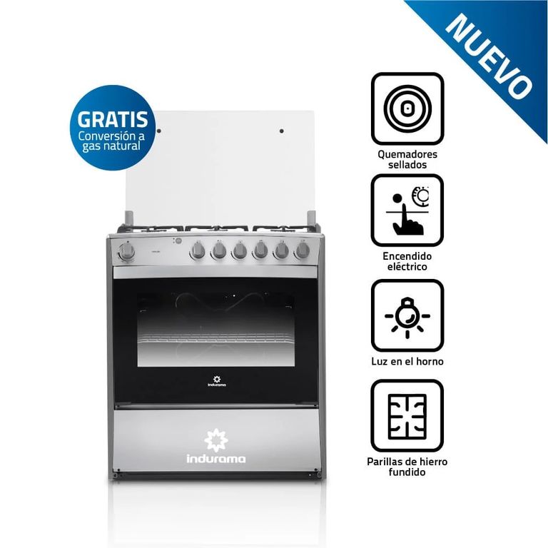 Cocina a Gas 6 Hornillas Croma 96 Litros Cataluña (Nuevo Modelo)
