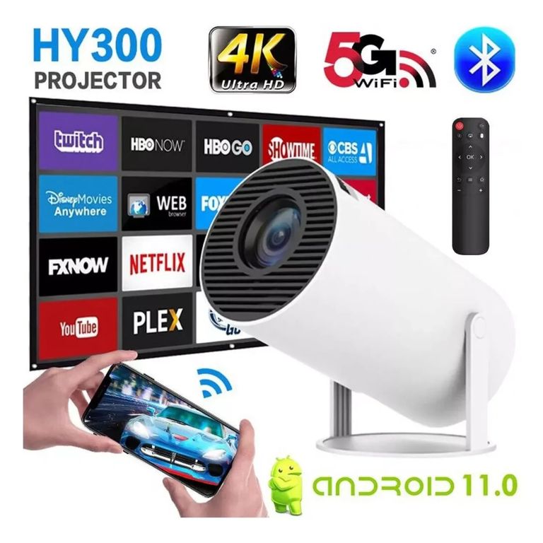Proyector HY300 Portatil 4K Android11 Wifi Bluetooth