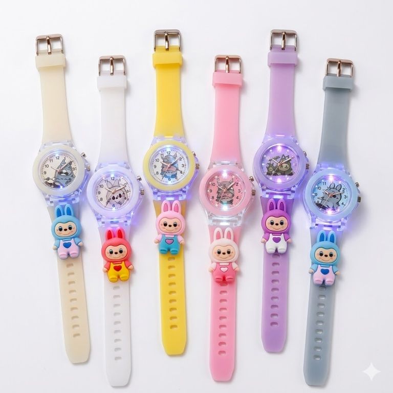 Reloj Digital Con Luces Labubu para Niñas