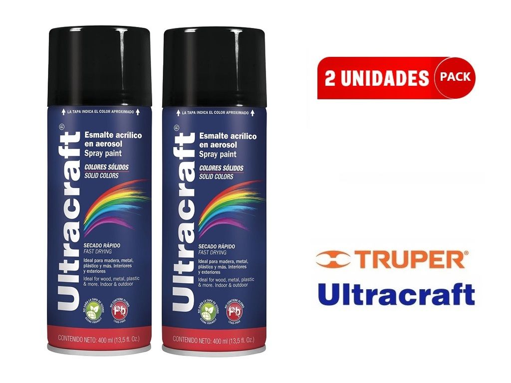 Pintura spray color Negro Aerosol ULTRACRAF