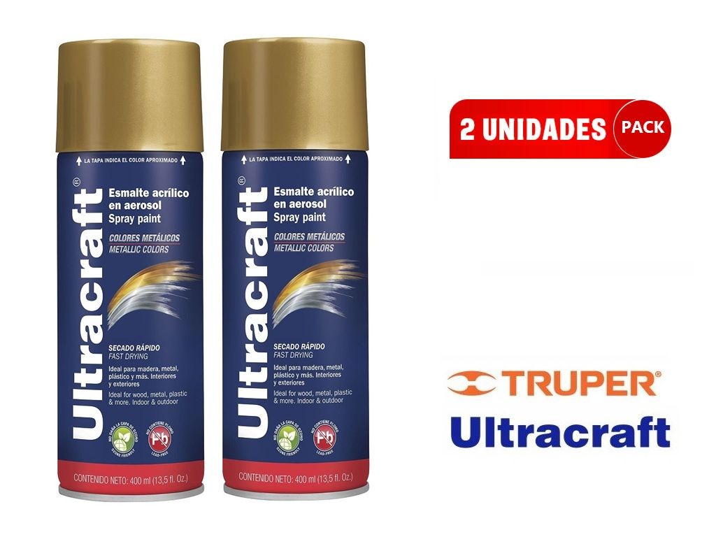 Pintura spray color Dorado Aerosol ULTRACRAF