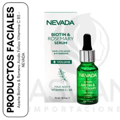 NEVADA NATURAL PRODUCTS - Aceite Biotina & Romero Acido Fólico Vitamina C B3 - NEVADA