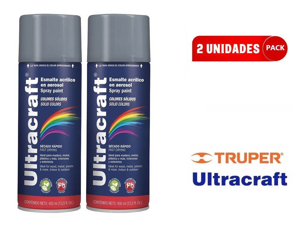 Pintura spray Gris Aerosol Acrilico Esmalte ULTRACRAF