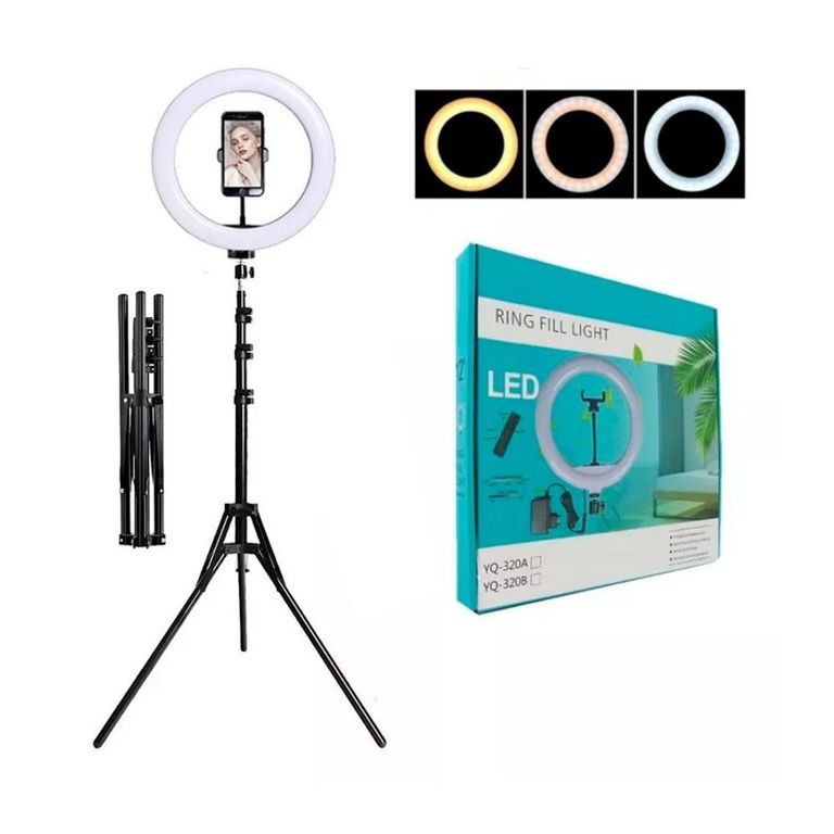 Aro De luz 26Cm + Tripode 2.10Cm Kit Influencer