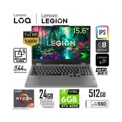 LENOVO - NOTEBOOK LOQ RYZEN 7 24GB 512GB SSD VIDEO 6GB RTX 4050 144HZ GSYNC