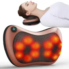 GENERICO - Almohada Masajeadora Electrica De Cuello Con Calor Shiatsu