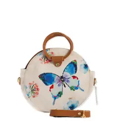 CHULA TULUM - CARTERA MODELO ANABEL CON ESTAMPADO MARIPOSA MAGENTA