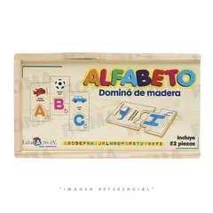 GENERICO - DOMINÓ DE MADERA ALFABETO PARA NIÑOS