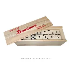 GENERICO - ROMPECABEZA DOMINO DE MADERA GRANDE - JUEGO DIDÁCTICO