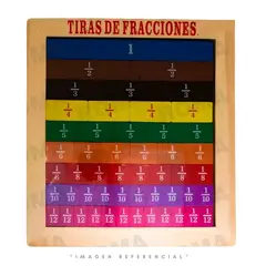 GENERICO - TABLERO DIDÁCTICO DE FRACCIONES - JUEGO DIDÁCTICO