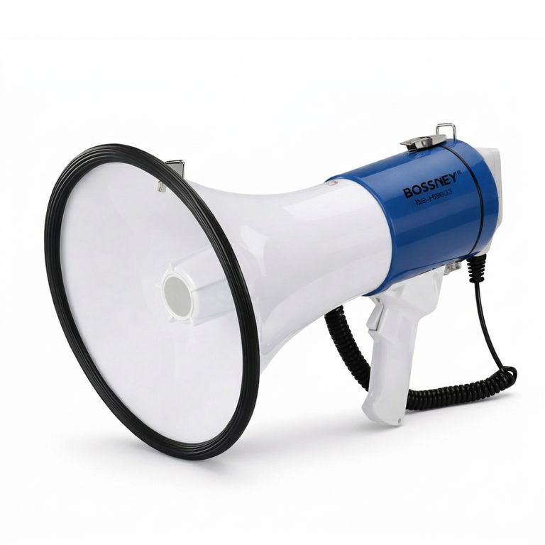 Megáfono Recargable 80W Bossney Azul