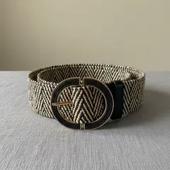 KAST PE - Cinturón elástico Marlene de paja para verano - BN