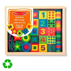 MELISSA & DOUG - Juego Didactico Encaje de Madera con Cordones
