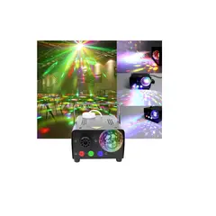 GENERICO - Maquina De Humo con Astro Luces Led Rgb + 1 BOTELLA Para Dj Escenario Fiesta eventos