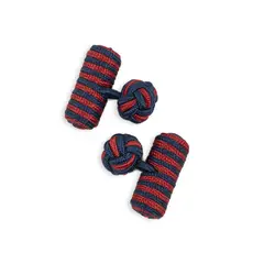 ANDREW'S TIES - Gemelos de Seda - Azul con Rojo