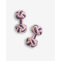 ANDREW'S TIES - Gemelos de Seda - Rosado con Morado
