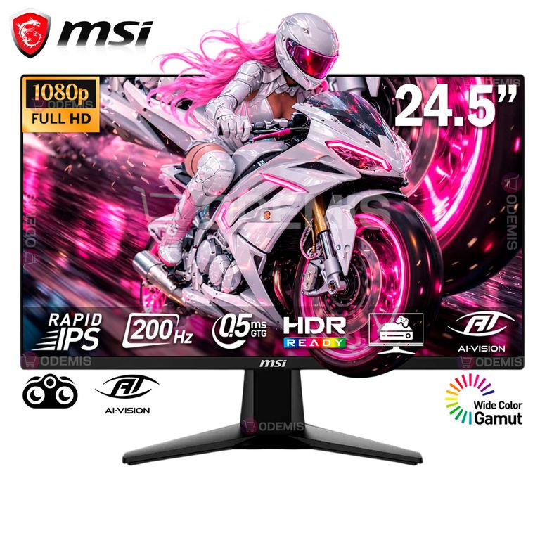 MONITOR MAG 255F E20, 24.5 RAPID IPS, FHD, 200Hz, 0.5ms, FreeSync