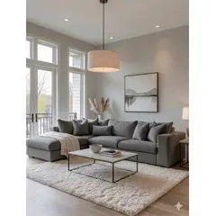 GENERICO - Seccional Presi Izquierdo en Tela Chenille Antifluido con 3 Cojines Decorativos