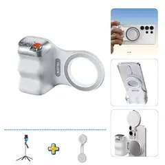 GENERICO - Empuñadura Magnética + Luz LED TELESIN + Trípode 180cm