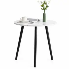 INSPIRA MARKET - Mesa Auxiliar Redonda Estilo Nórdico 40x40x50