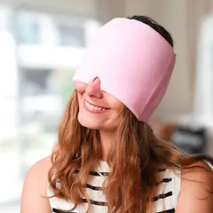 CUENTA OVEJAS - Gorro Terapéutico de Gel para Migraña y Estrés - Rosado
