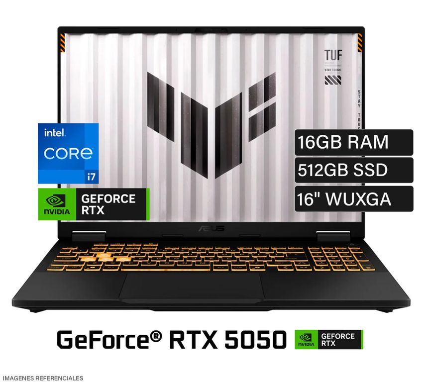 LAPTOP TUF F16 INTEL CORE I7 14650HX FX608JHR-RV006 RAM 16GB DDR5 SSD 1TB RTX 5050 8GB - 16"