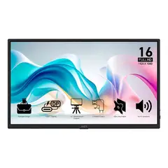 MSI - Monitor Portatil Plano PRO MP165 E6, 15.6" FHD/IPS/HDMI x1/Tipo-C x2/Parlante: 2 x 1W