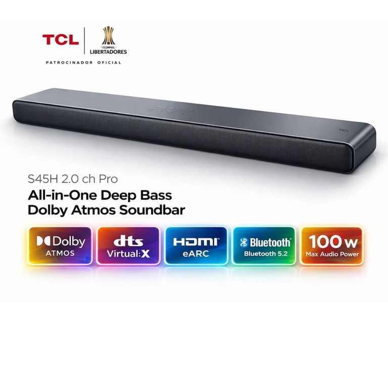 Soundbar Bluetooth 2.0 S45H Negro