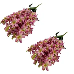 FLORIPA - Pack De 2 Bouquets De 5 Flores Jacinto Artificiales De 46Cm GPB26332-5ROS FLORIPASTORE