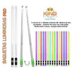 GENERICO - BAQUETAS LUMINOSAS MULTICOLORES