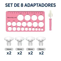 GENERICO - Set de adaptadores para Extractores de Leche Maternos 8 Unidades