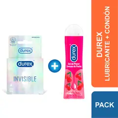 DUREX - Preservativos Invisible + Gel Lubricante Cerezas de Pasión