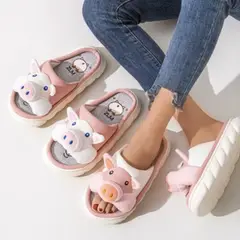 OEM - PANTUFLA chanchito - Dama - Rosado