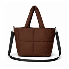 GENERICO - Bolso puffer color marrón