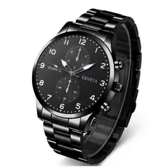 GENERICO - Reloj Geneva Negro Elegancia y Poder en tu Muñeca