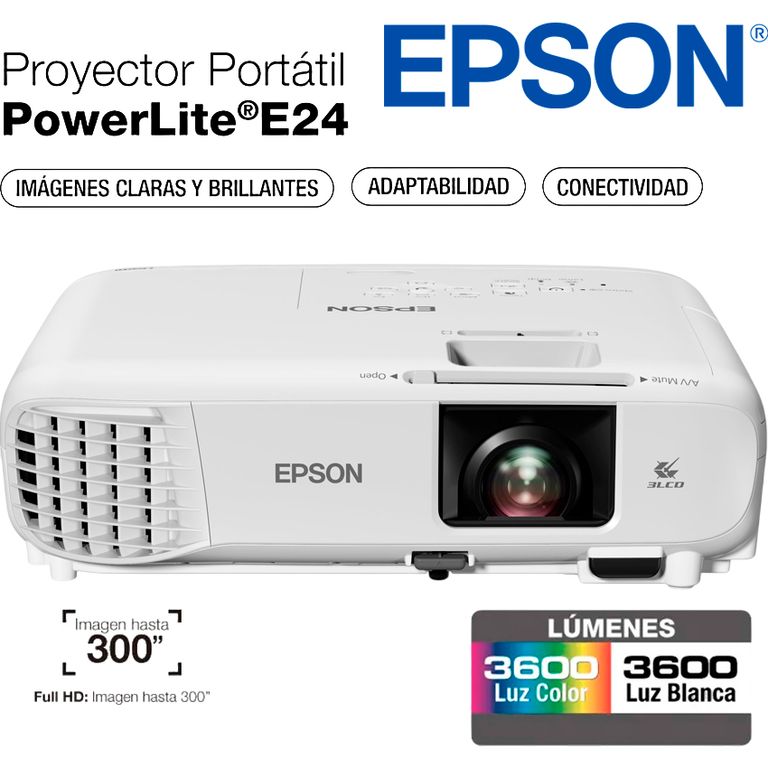 Proyector PowerLite E24 3LCD 3600 Lúmenes XGA