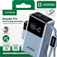 UGREEN - Power Bank Nexode Pro PB727 10000mAh 55W Cable USB-C Integrado