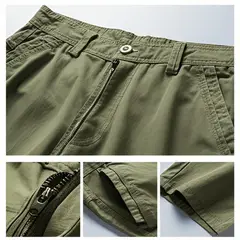 DENISASAA - Pantalones cortos Cargo Casual Stretch Pantalones de playa para hombre