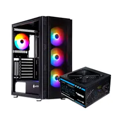 ANTRYX - CASE C-FUENTE B500W ANTRYX RX-265 VIDRIO TEMPLADO l PN AC-RX265KFR-500