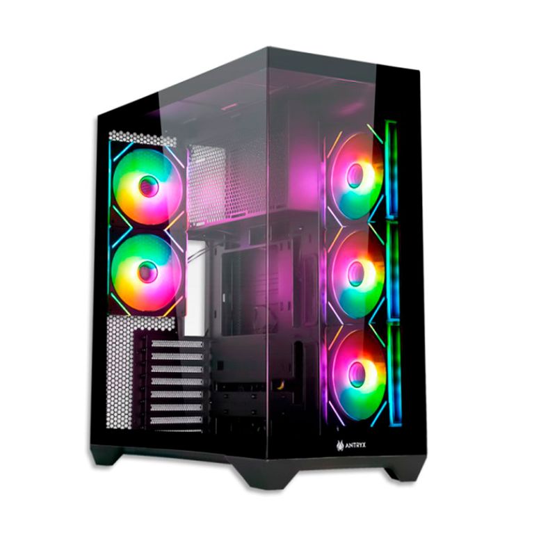 CASE ANTRYX FX 970 PRO 2 VIDRIO RGB FAN 140MM X5 NEGRO l PN AC-FX970BK