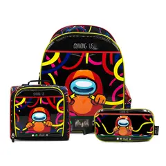 CHILDRENS CLUB - Set de Mochila escolar x3 piezas - Among Us