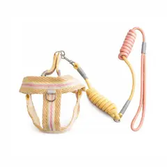 GENERICO - Pechera Arnés Para Mascotas Perros Y Gatos Color Amarillo Talla S